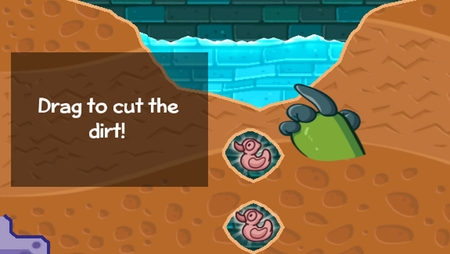 The only tutorial in Where's My Water?